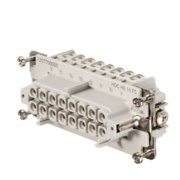 Insert HDC HE 16 FS, female, size 6, 16P 16A 500V, screw