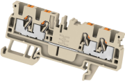 Feed-through Terminal A4C 2.5, 1-tier| 4points, 2.5mm² 24A 800V, push-in, beige