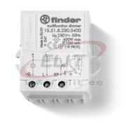 Dimmer 15.51, 1NO 400W 230VAC, 50W LED, step regulation, built-in box mounting
