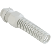 Cable Gland Syntec M20x1.5, anti-kink nozzle, ø5.5..12mm, thread 8mm, -30..100°C, PA6 ^CR, incl. O-ring, HF, CE/UL/VDE, IP68, light grey