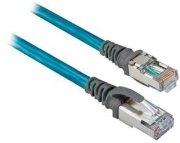 Patch Cord EtherNet, unshielded twisted pair, 4x2x24AWG, RJ45 » RJ45, PVC, 0.2m, teal