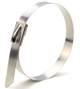 Stainless Steel Cable Tie, ball-lock 680/7.9, AISI 304, -80..538°C, 160kg, DNV-GL, UL, RoHS, CE, 100pcs/pck