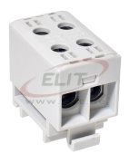 Tapping Terminal Block Al/Cu UK35/2A, 1P (4holes) 2.5-35mm² 240/270A 1000VAC/ 1500VDC, Hex4 3Nm 2.5..16mm²/ 6Nm 25..35mm², TS35, grey