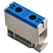 Universal Terminal Block Al/Cu UK50/1N, 1P (2holes) 2.5-50mm² 145/160A 1000VAC/ 1500VDC, Hex5 4Nm 2.5..4mm² ^12Nm 6..50mm², TS35, blue