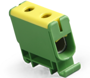 Universal Terminal Block Al/Cu UK50/1PE, 1P (2holes) 2.5-50mm² 145/160A 1000VAC/ 1500VDC, Hex5 4Nm 2.5..4mm² ^12Nm 6..50mm², TS35, grey