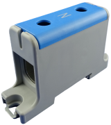 Universal Terminal Block Al/Cu UK95/1N, 1P (2holes) 16-95mm² 220/245A 1000VAC/ 1500VDC, Hex6 12N 6..25mm²/ 22Nm 35..95mm², TS35/ panel mount, blue