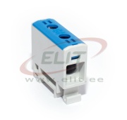 Universal Terminal Block Al/Cu UK35/1N, 1P (2holes) 2.5-35mm² 120/135A 1000VAC/ 1500VDC, Hex4 3Nm 2.5..16mm²/ 6Nm 25..35mm², TS35, blue