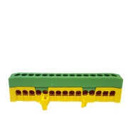 PE-terminal PE15-F2, 15x16mm², 63A 690V, touch-proof, TS35, Z2, yegr