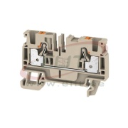 Feed-through Terminal Block A2C 4, 1-tier, 4mm² 32A 800V, push-in, beige