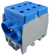 Main Terminal Block Al/Cu HLAK 70-1/2 M2, 2x 70/50mm²/ 2x70/50mm², 250/200A 1000VAC/DC, 4Nm, TS35, blue