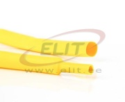 Heat Shrink Tubing H-2(Z), 6.4/3.3mm, thin-wall 0.56mm, crosslinked polyolefin -55..125°C/ +100°C, flame-resistant, high flexibility, L1.22m/pc, yellow
