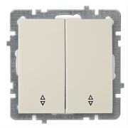 Switch Touran, mech.| 2x 2way, 10A 250VAC, flush mount, beige