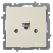 Socket Touran, mech.| RJ45 cat.5e, flush mount, beige