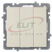 Switch Touran, mech.| 3x 1way, 10A 250VAC, flush mount, beige