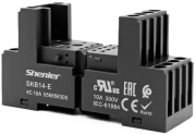 Relay Socket SKB14-E ^SK4P ^SK36F, 4P 10A 300V, screw clamp, RKE 4CO relays, incl. plastic retaining clip ^marker, TS35, UL/TÜV/CE