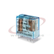 Relay 40.52, 2CO (DPDT) 8A 250VAC, cv 24VAC, 5mm pin pitch, PCB mount, TS35 sockets (95.05/55/P5/85.3/95.3/65)