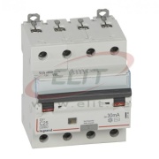 Residual Current Operated Circuit Breaker DX³, 4C 25A 400VAC 6/10kA, 30mA type AC, N right hand, 4M