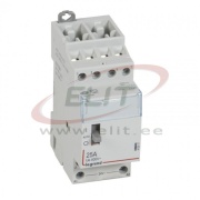 Modular Contactor CX³, 4NO 25A 400VAC, cv 24VAC, handle, 2M, TS35