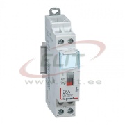 Modular Contactor CX³, 2NO 25A 250VAC, cv 230VAC, handle, 1M, TS35