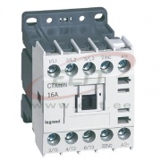 Mini Contactors CTXmini, 7.5kW 16/20A 3x400VAC, 1NC 10A 240VAC, cv 24VDC, TS35 ^panel mount