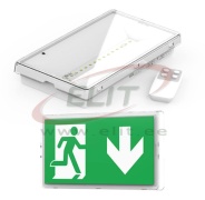 Emergency LED bulkhead SAFE 65 3W 4000K 230lm, 3h Li(CoNiMn)O2, NM/M, MT/AT/RT, IP65 IK09, w. Emergency signs, MaxPro