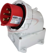 SM Industrial Inlet, 3P+N+E 16A 415VAC, inc. CG M25x1.5, IP67, MaxPro, red