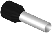 Wire-End Ferrule w. Collar Ce 1200027 w, H120x27mm, 25pcs/pck, black