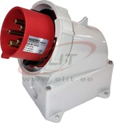 SM Industrial Inlet, 3P+N+E 32A 415VAC, inc. CG M32x1.5, IP67, MaxPro, red