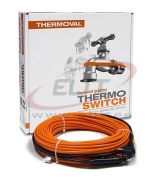 Thermo Switch, De-icing Heating Cable, 15W/m, 225W 230VAC L15m, plug, Ø6.5mm, twin-core, pipe surface, Thermoval