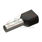 Twin Wire-End Ferrule w. Collar Ct 060014 w, 2x6x14mm, 100pcs/pck, black