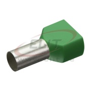Twin Wire-End Ferrule w. Collar Ct 160014 w, 2x16x14mm, 50pcs/pck, green