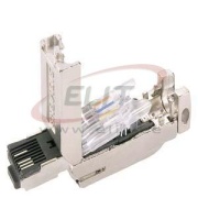 Industrial Ethernet FastConnect RJ45 Plug 180 2x 2, RJ45 plug-in 10/100Mbit/s, rugged metal housing, FC connecting, IE FC cable 2x 2, 180° cable outlet, 10pc/1pck