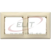 Frame Valena, 2gang, horiz. mount, beige