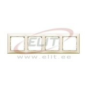 Frame Valena, 4gang, horiz. mount, beige