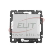 Switch Valena, mech.| 2x 1way, 10A 250VAC, spring clamp, white