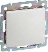 Switch Valena, mech.| push-button, 10A 250VAC, spring clamp, white