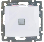 Switch Valena, mech.| 2way ^ill., 10A 250VAC, spring clamp, white