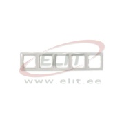 Frame Valena, 5gang, horiz. mount, white