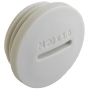 Locking Plug Syntec, M20x1.5, thread 6mm, -30..100°C, PA6, CE/UL/VDE, IP54(68), light grey