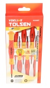 VDE Precision Screwdriver Set, 7pcs| 1.5×0.23x50, 1.8×0.30x50, 2.0×0.40x50, 2.5×0.40x50, 3.0×0.50x50, PH00x50, PH0x50, insulated blade, 1000V