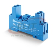 Socket 95.85.3, 40.51/40.52/40.61/44.52/44.62, takes 99.80, incl. 095.71 metal retaining clip, marker, panel mount, TS35, blue
