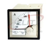 Ammeter BA27, bimetallic, 480A 400/5A, cl.1, 15min, scale 90°, red pointer, ■72x72mm/ □68x68mm, IP40