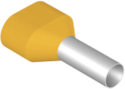 Twin Wire-End Ferrule w. Collar Ct 060014 w, 2x6x14mm, 100pcs/pck, yellow