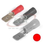 Tab Con mh 2.8 rs, insulated, 0.5..1.5mm² 300V, 0.5x2.8mm| 285, -25..75°C, PVC, brass, 100pcs/pck, red