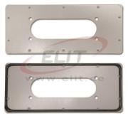 Cable Entry Plate E COR, cutout FL21, 210x110 | for multigate LMC/MC/HTC, perforated, incl. mounting accessories, grey