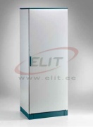 Cabinet ENUX, 600Wx2000Hx400D, frame, blank door, rear panel, lever-operated double bar locking w. 3mm double-bit insert, modular, adj. cable entry w. sealing gasket, C3M| epoxy resin layer, IP55 IK10, NEMA12, ocean blue/ grey