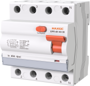 Residual Current Circuit Breaker EPR, 4P 25A 415VAC 10kA, type AC 30mA, 25mm²