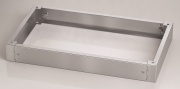 Stainless Steel Plinth Crosspieces ^Corner EUZX, 400Dx100H, incl. mounting screws, AISI 304L, 2pce/pck, EMOX