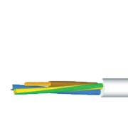 Flexible Cable H05VV-F, 2x0.75mm² 300/500V -5..70°C, 100m/pck, white