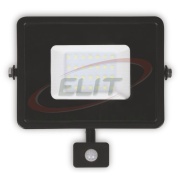 LED Floodlight Plati 30W 3000K 2400lm 120° IP65 PIR, black